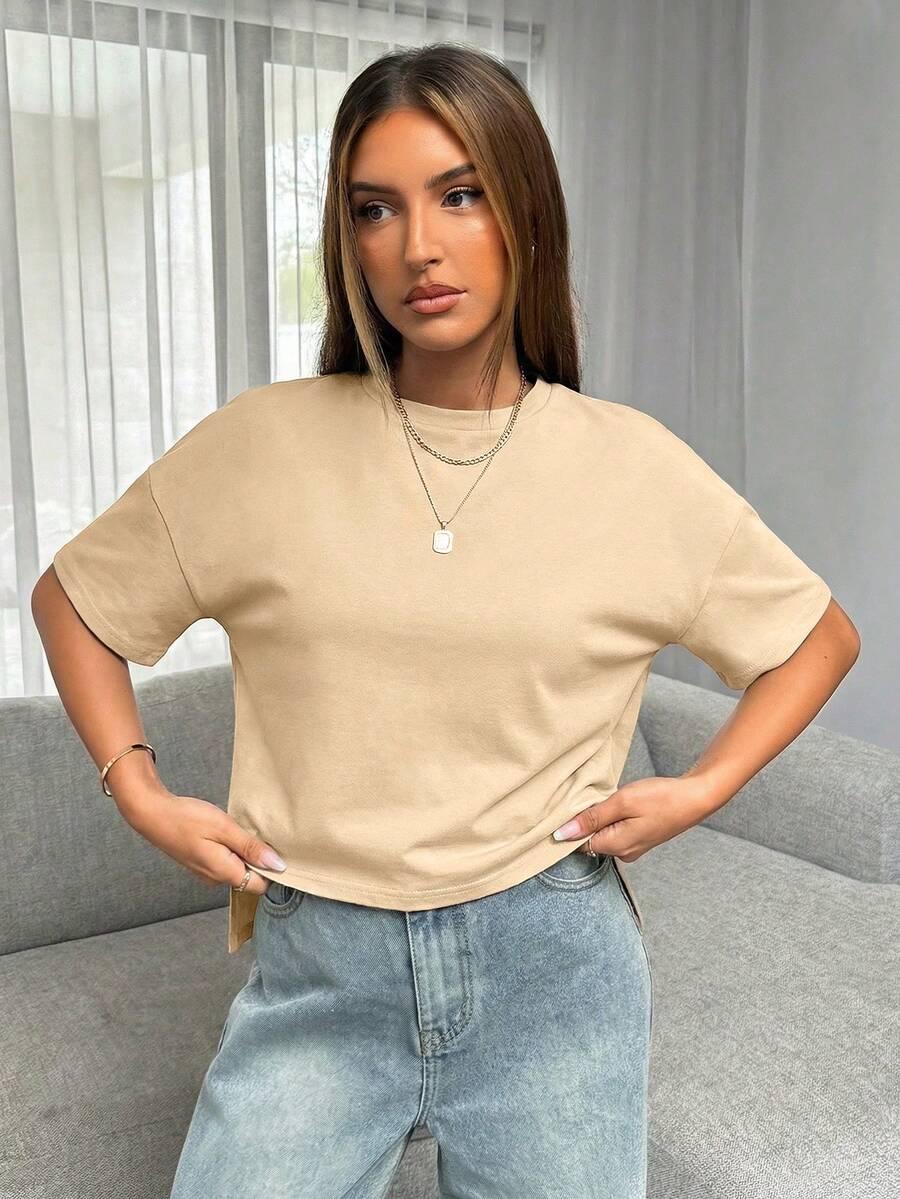 beżowy t-shirt basic