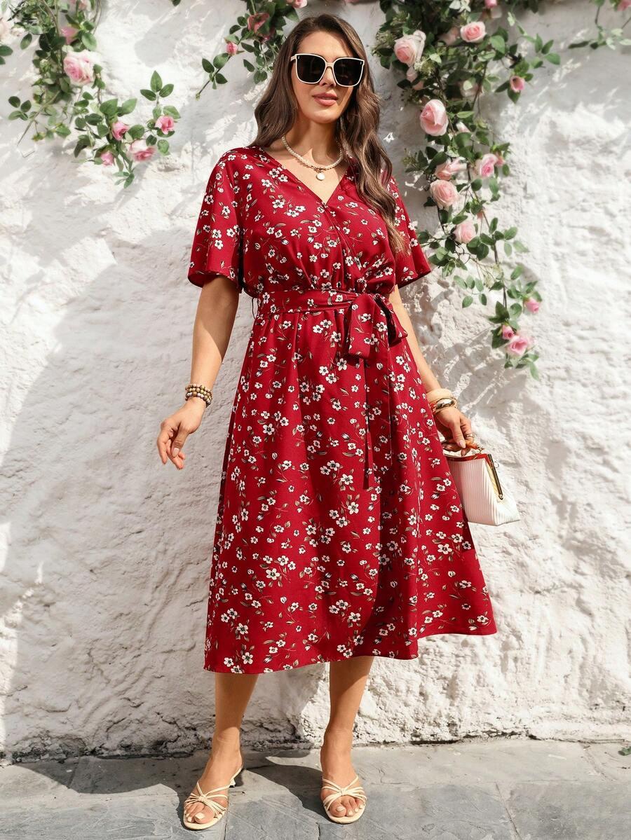 midi sukienka print 