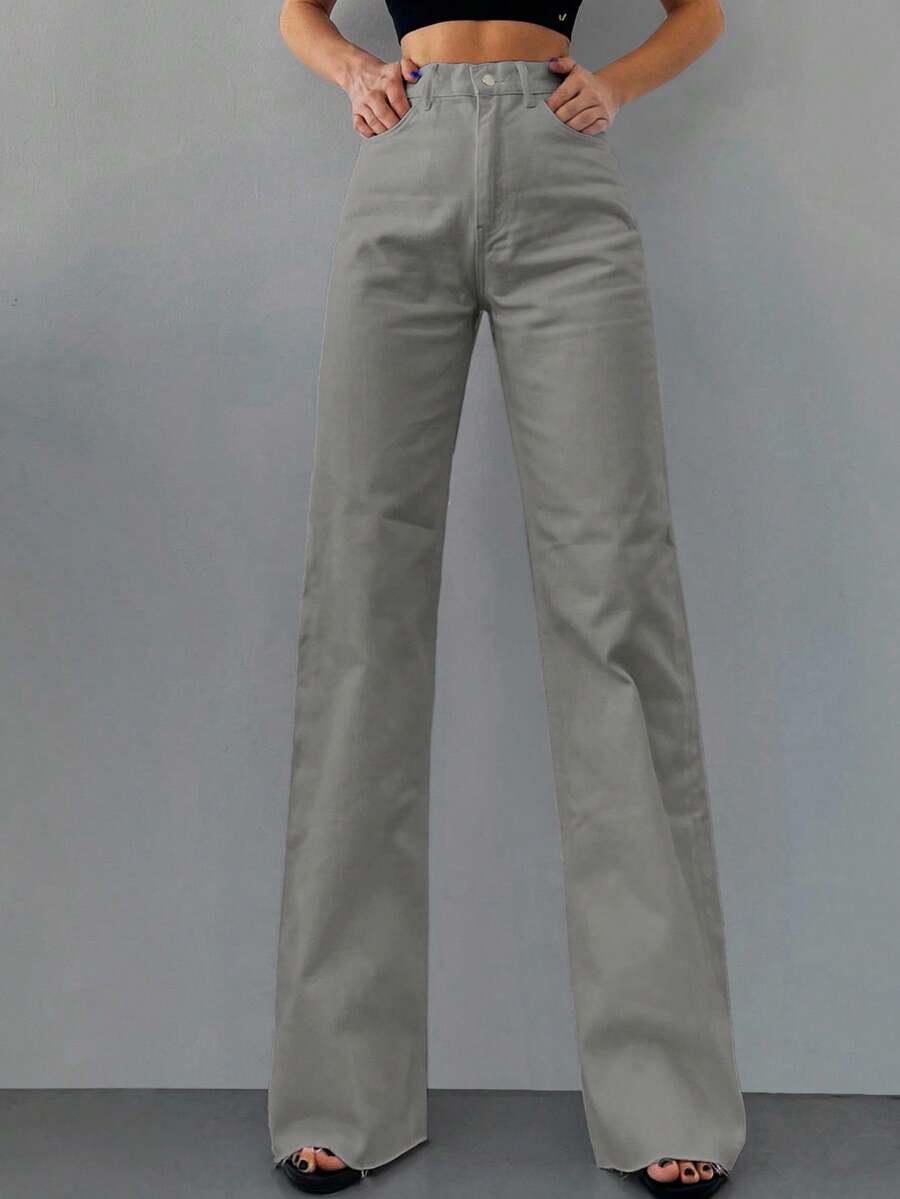 spodnie jeans wysoki stan