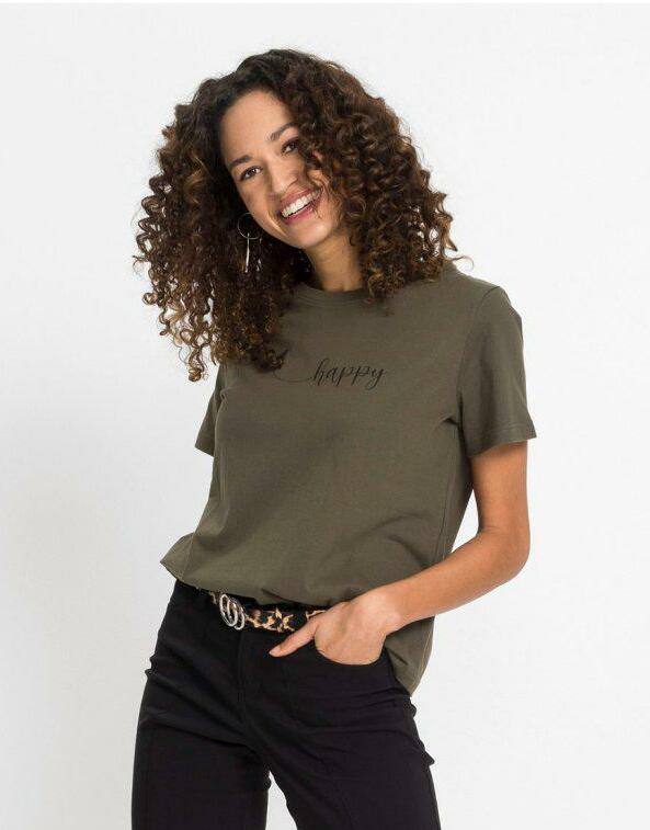 ZIELONY T-SHIRT PRINT 