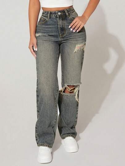 NIEBIESKIE SPODNIE JEANS