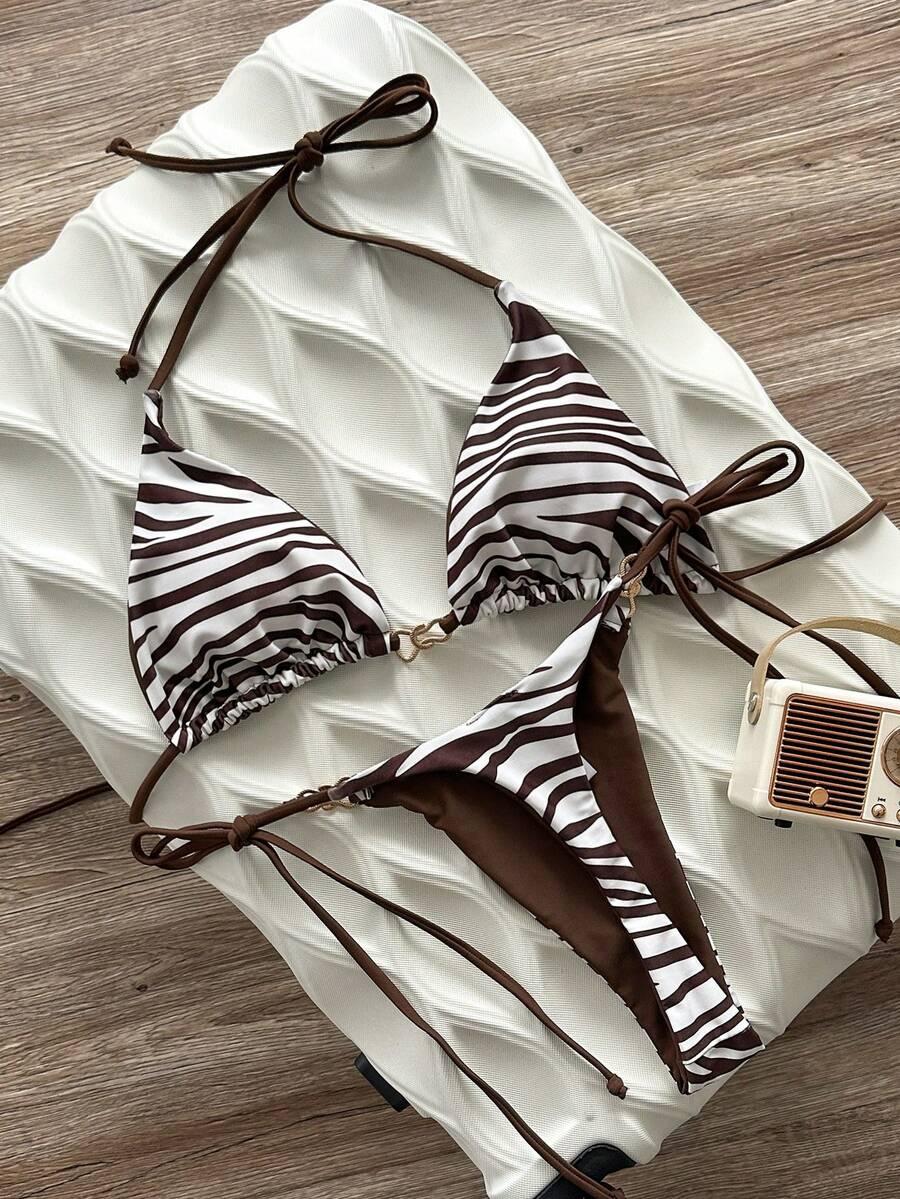 DWUCZĘŚCIOWY STRÓJ KĄPIELOWY animal print
