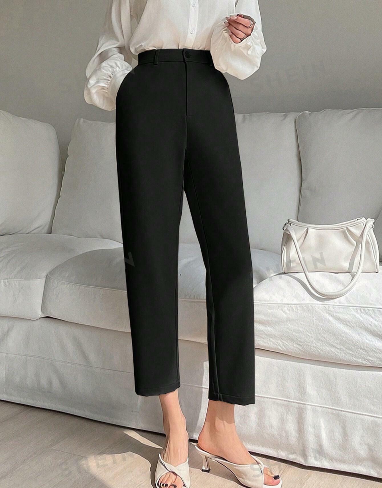 czarne eleganckie spodnie 7/8