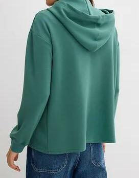 BLUZA Z KAPTUREM Z MIĘKKIEJ MIESZANKI WISKOZY