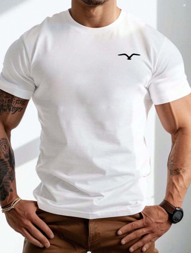 BIAŁY T-SHIRT PRINT