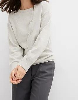 SWETER DAMSKI BAWEŁNIANY OKRĄGŁY DEKOLT