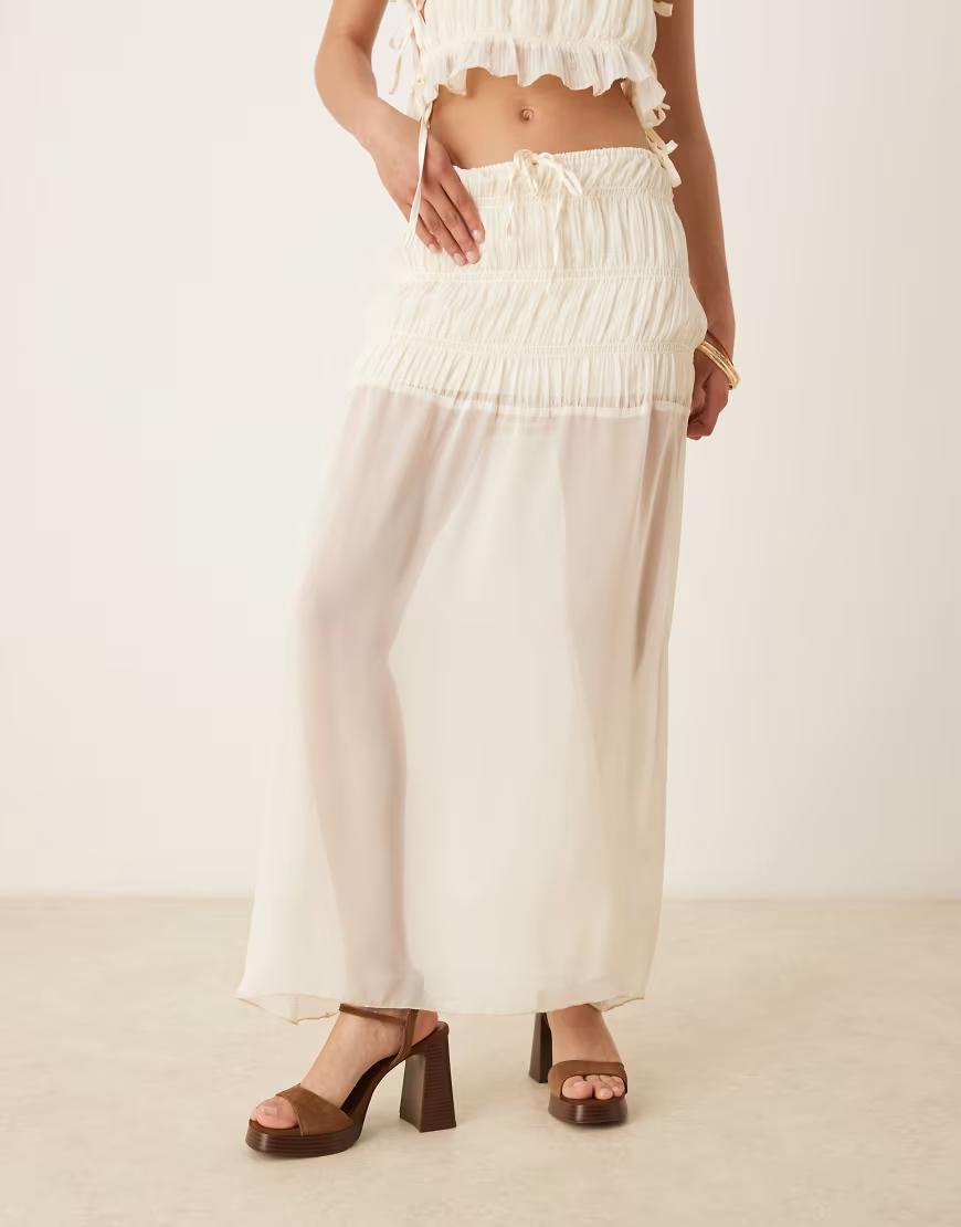 KREMOWA MAXI SPÓDNICA