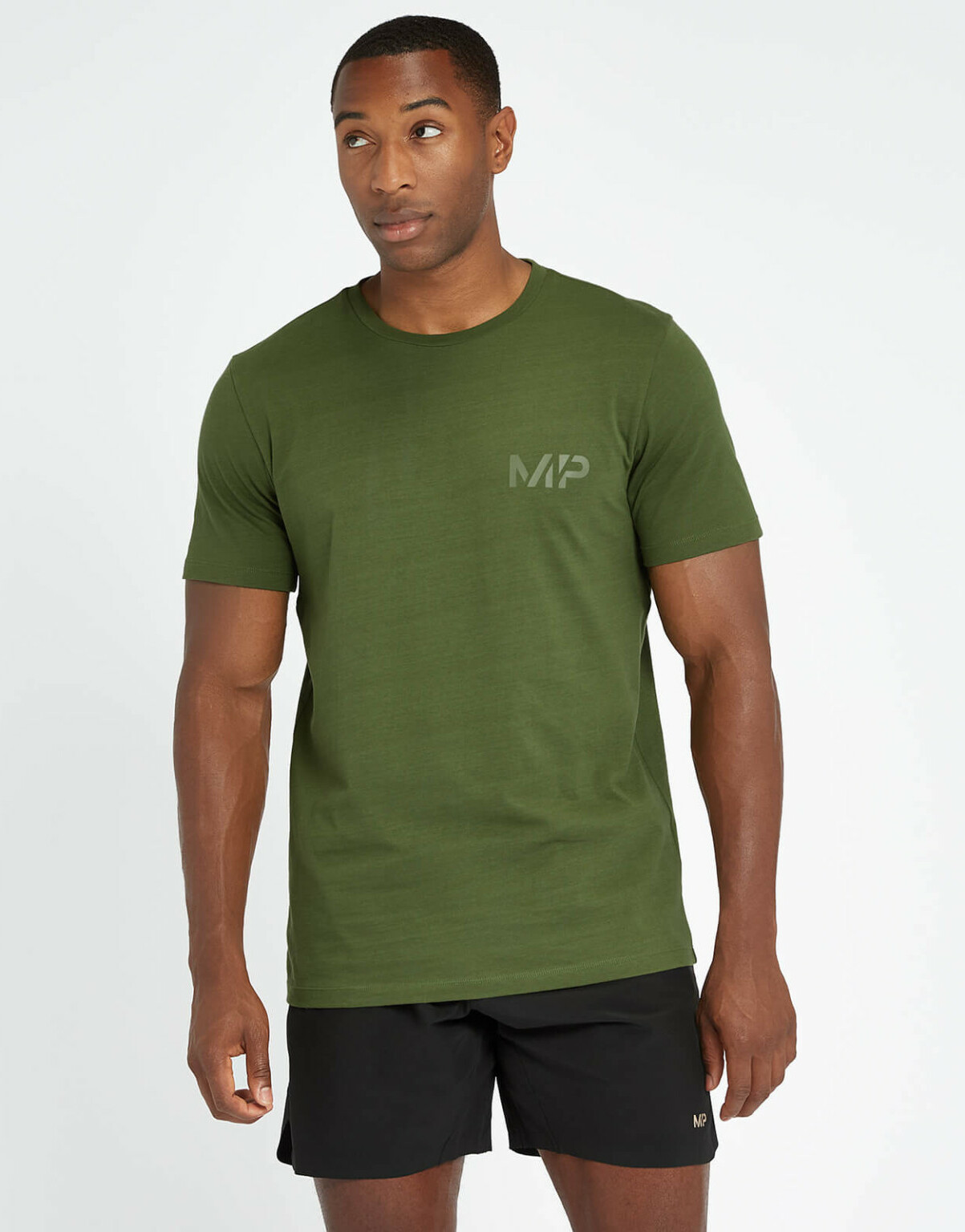 bawełniany zielony t-shirt logo