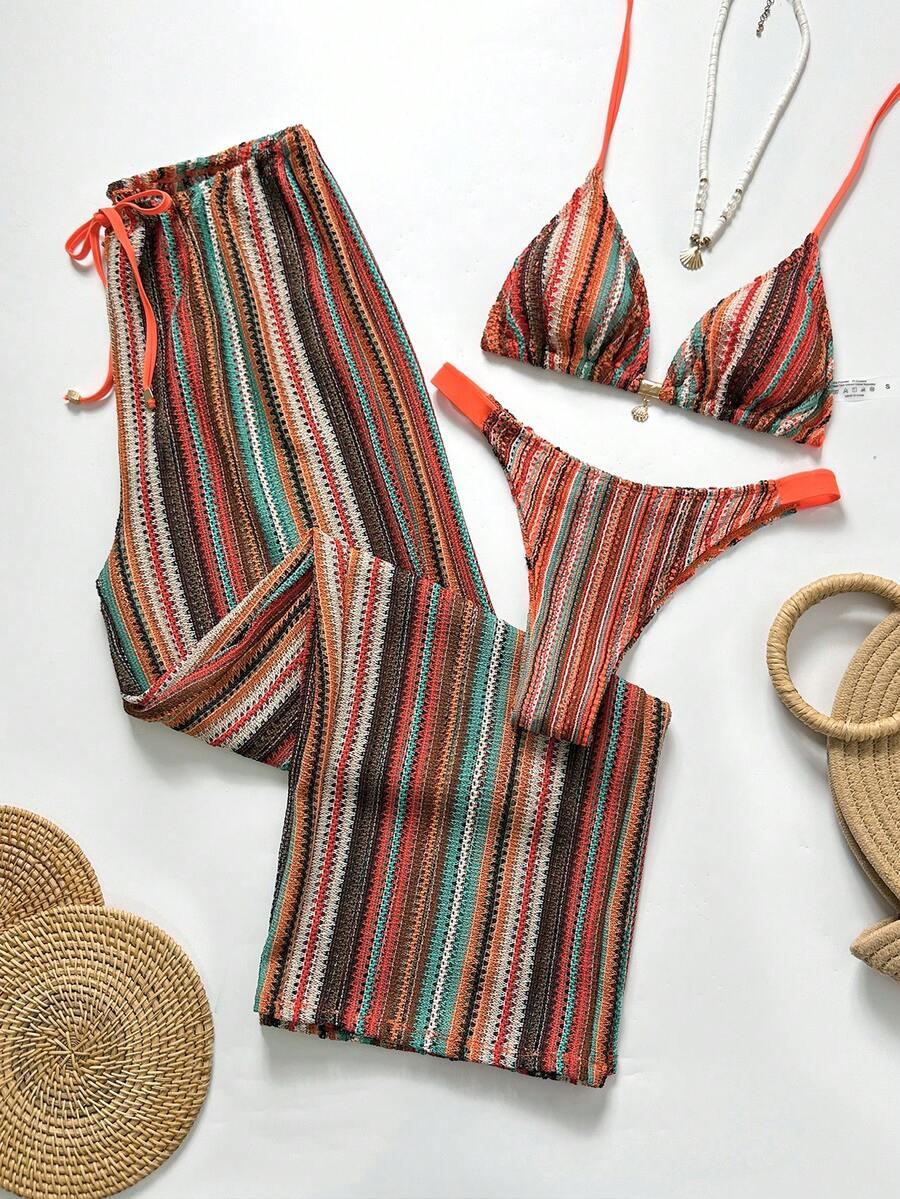 KOMPLET BIKINI ZE SPODNIAMI PLAŻOWYMI