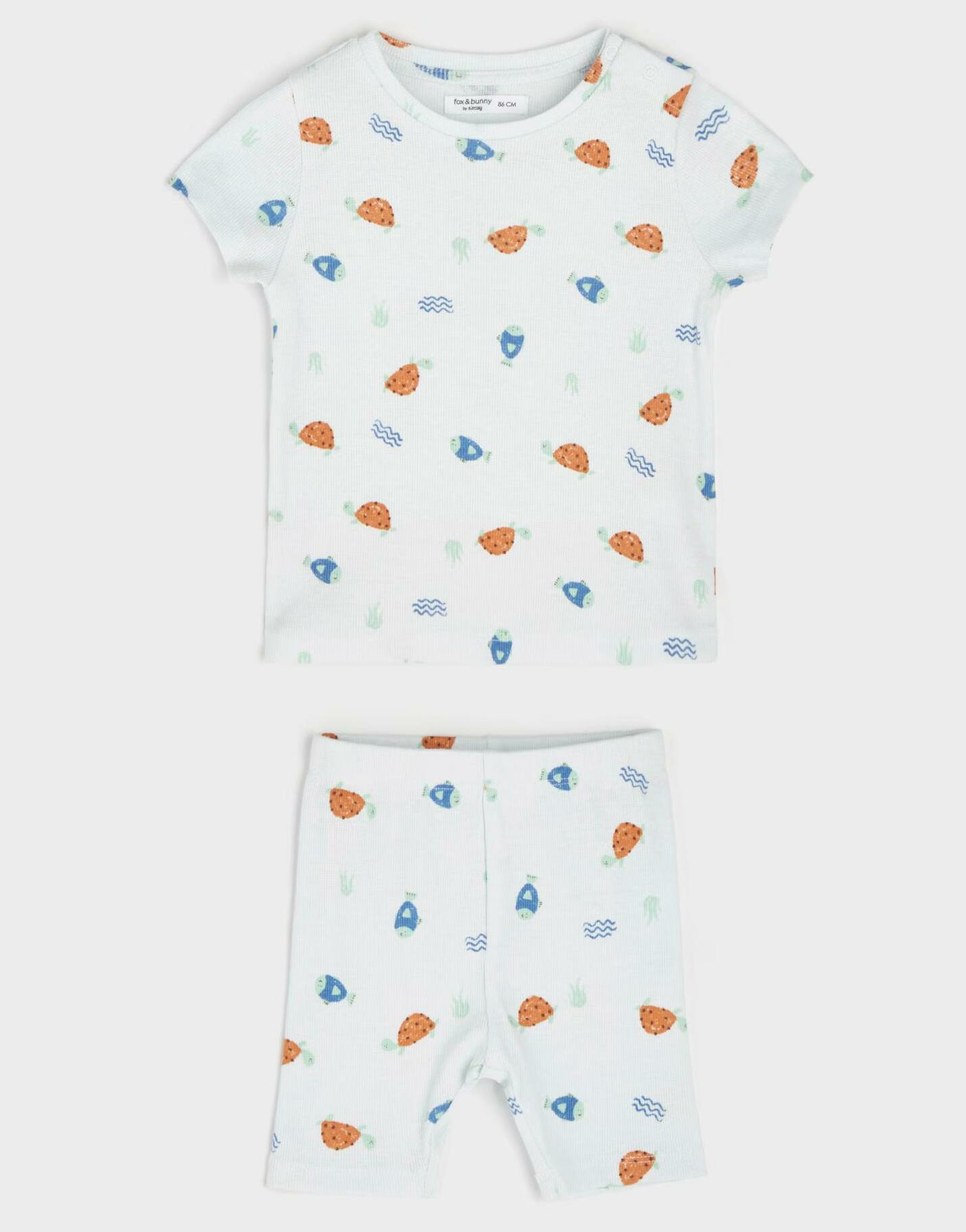 t-shirt spodenki print komplet