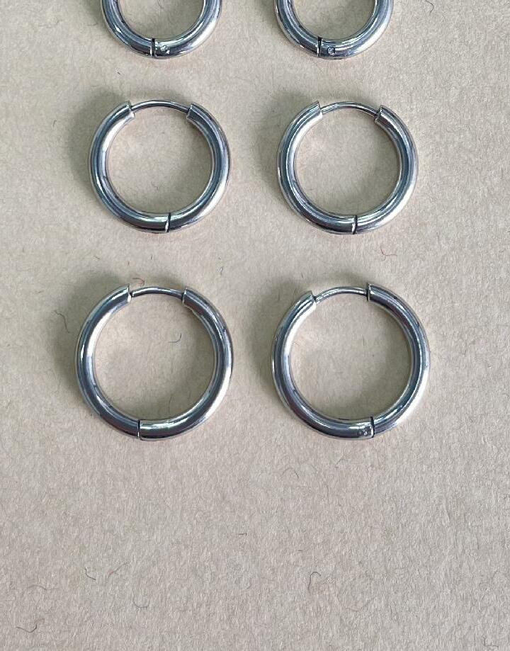 srebrne kolczyki 2-pack