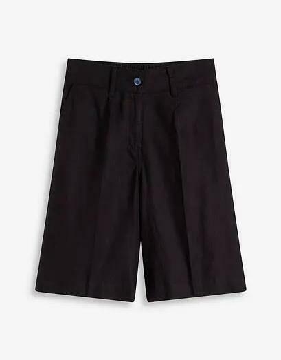 BERMUDY DAMSKIE Z LNU PLUS SIZE PRZED KOLANO