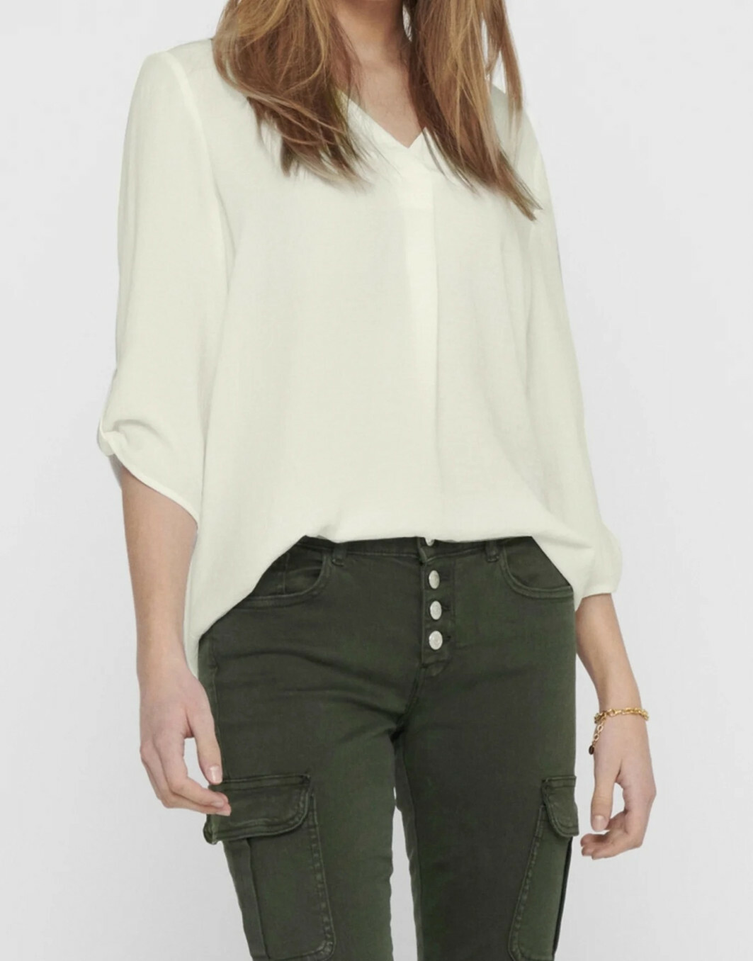 luźna bluzka v neck