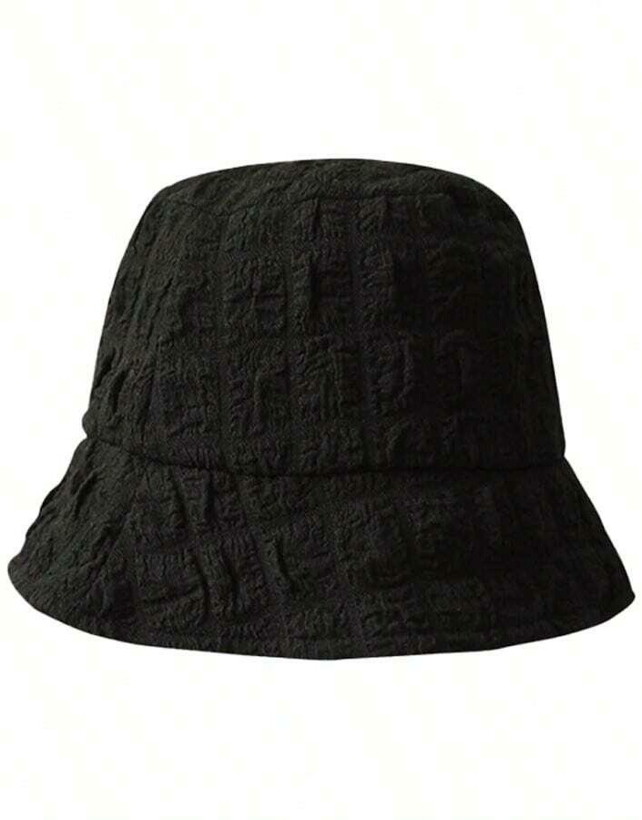 czarna czapka bucket