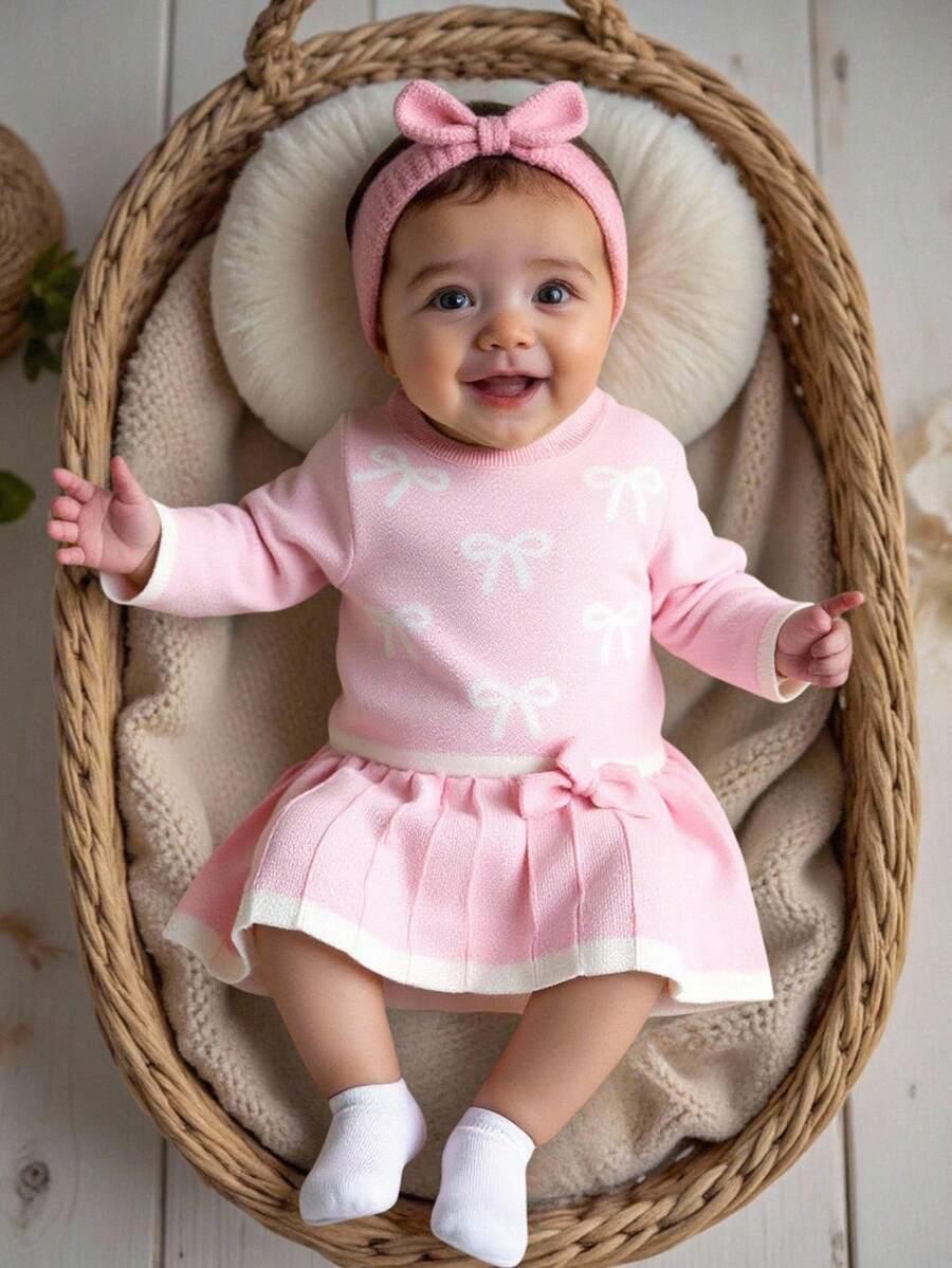 mini sukienka wzór kokardy