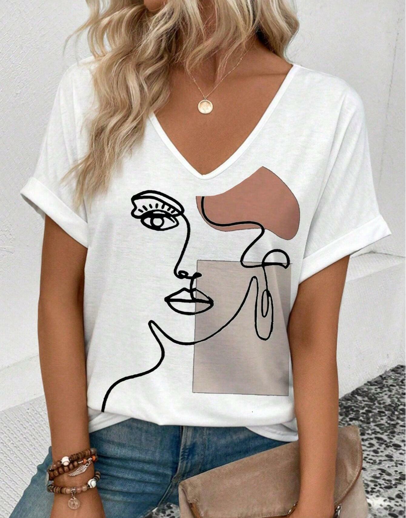 BIAŁY T-SHIRT PRINT