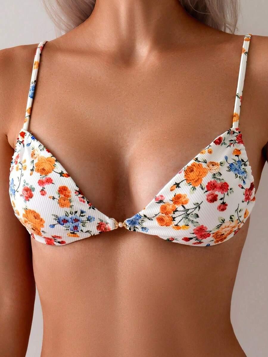 góra od bikini kwiaty 