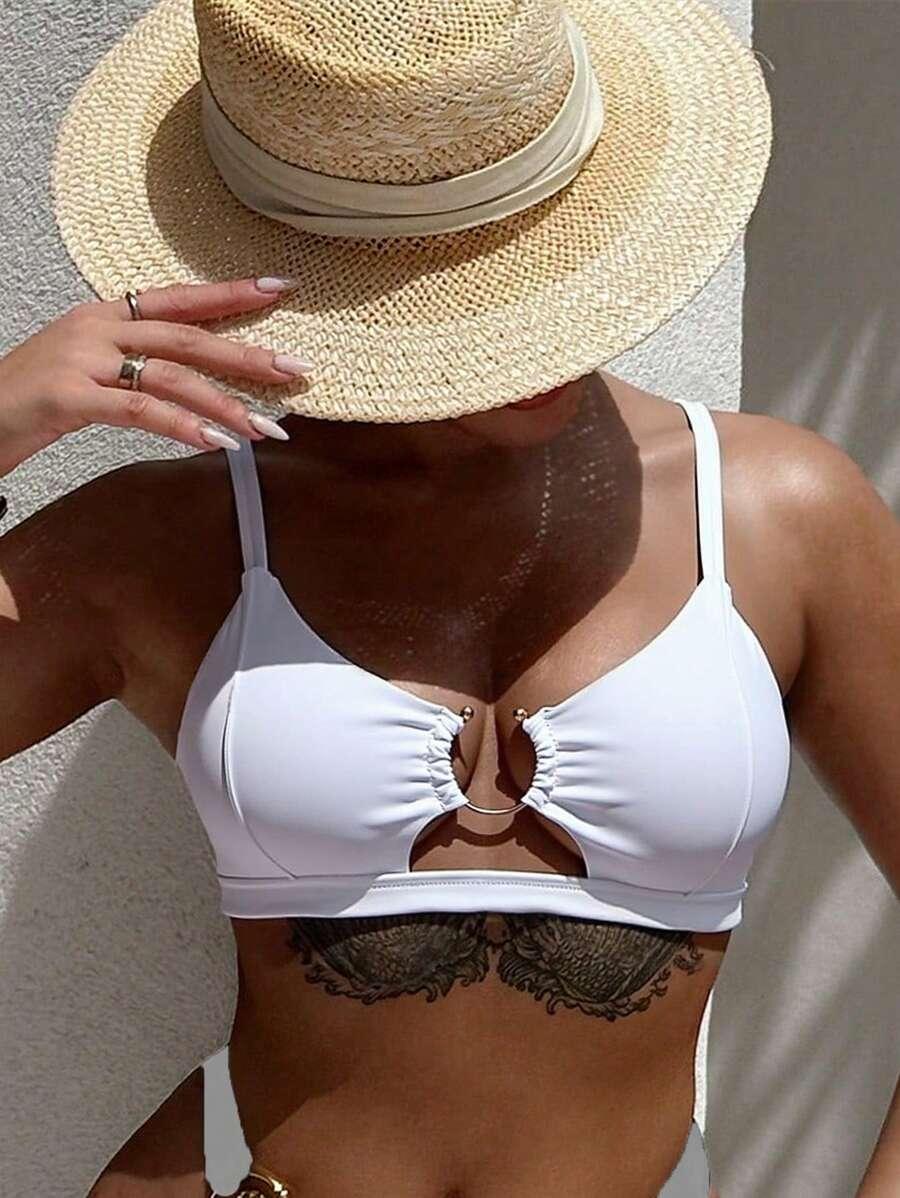 biała góra od bikini 