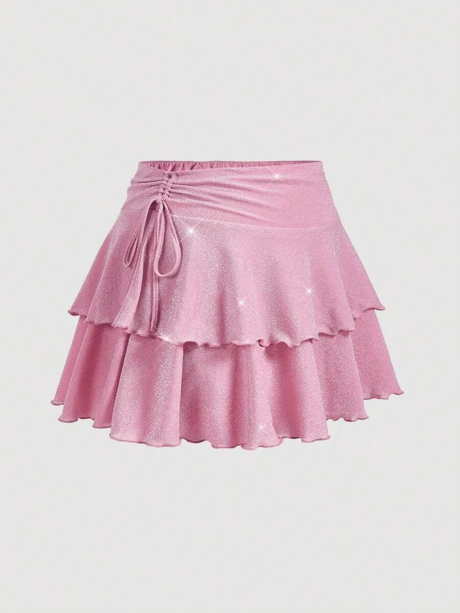różowa mini spódnica