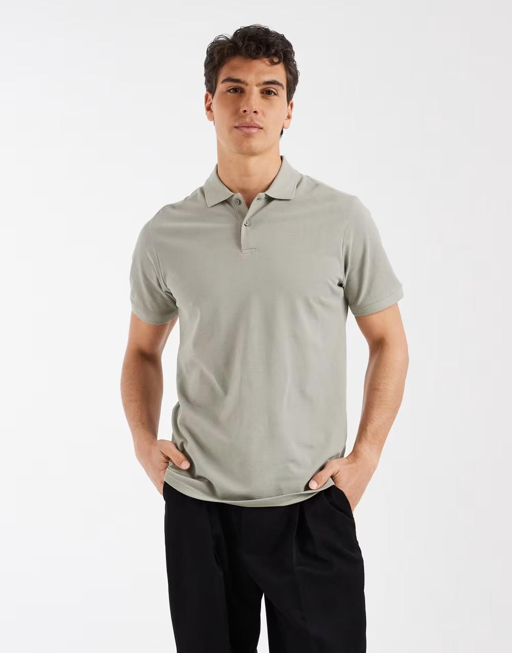 zielona koszulka polo casual
