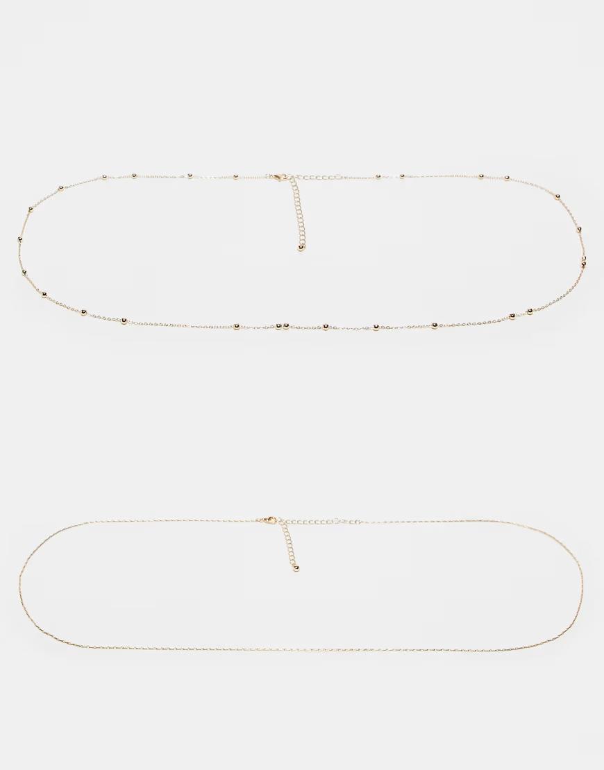 ozdoba na ciało pasek łańcuszek 2-pack