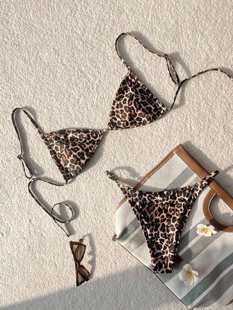 dwuczęściowy strój kąpielowy animal print 