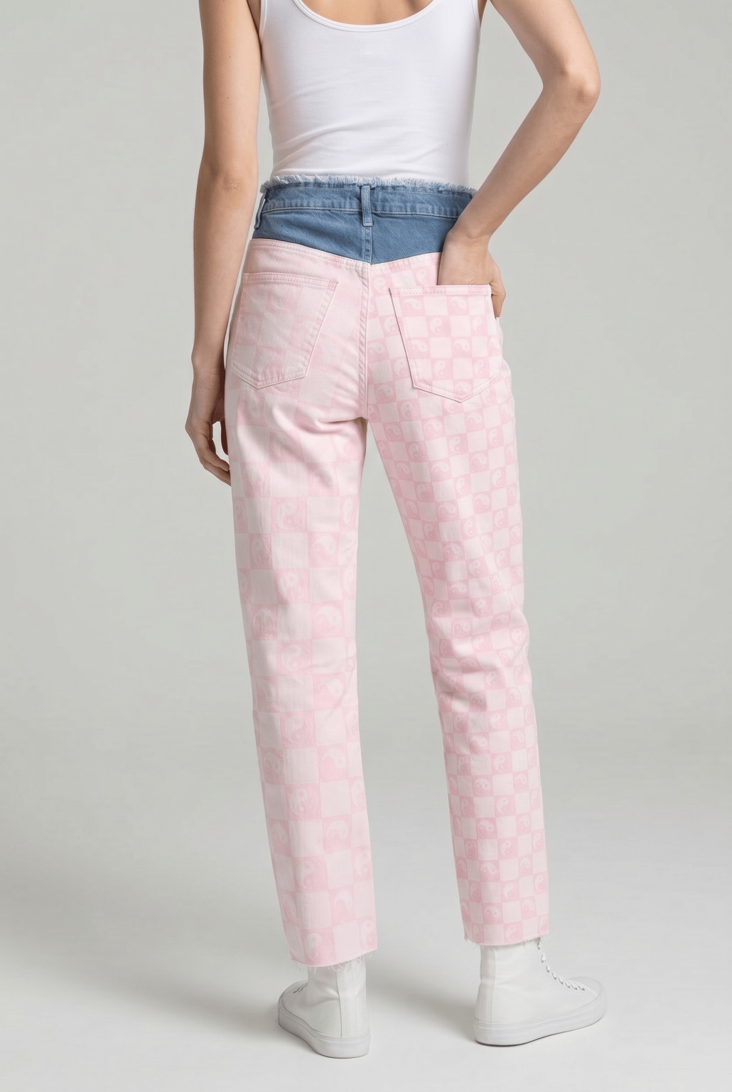 spodnie jeans wzór