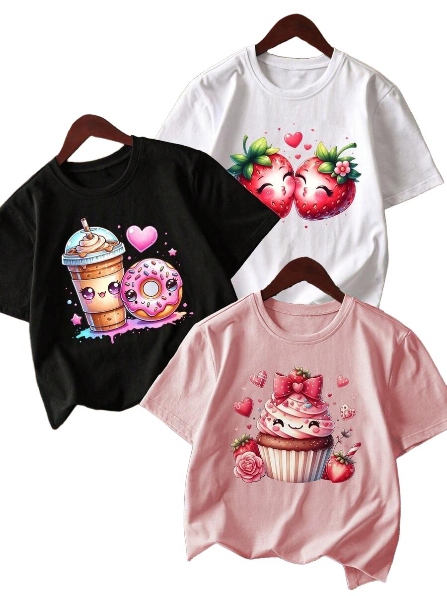 t-shirt nadruk 3-pack