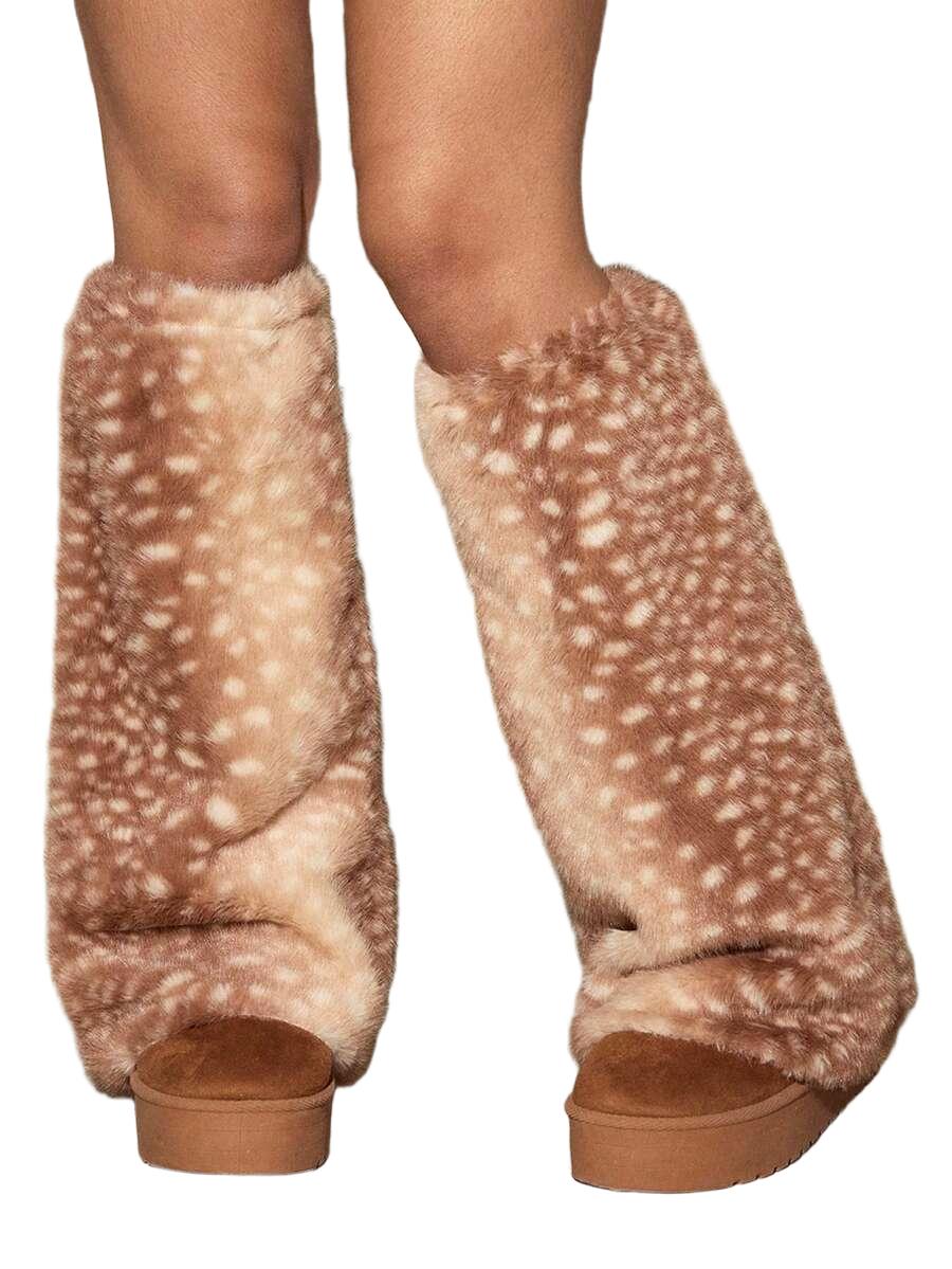 ocieplacz na nogi animal print