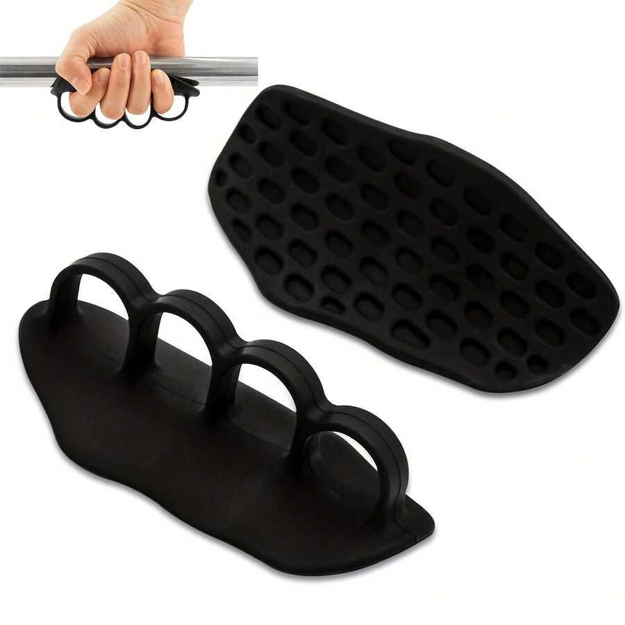 czarny uchwyt silikonowy do podnoszenia ciężarów 2-pack