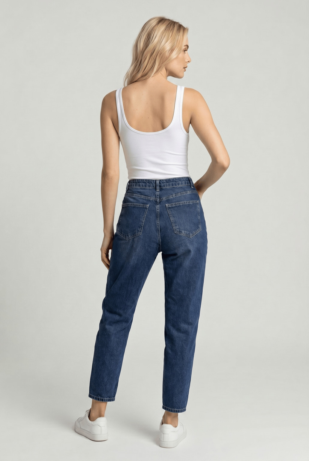 SPODNIE MOM JEANS WYSOKI STAN