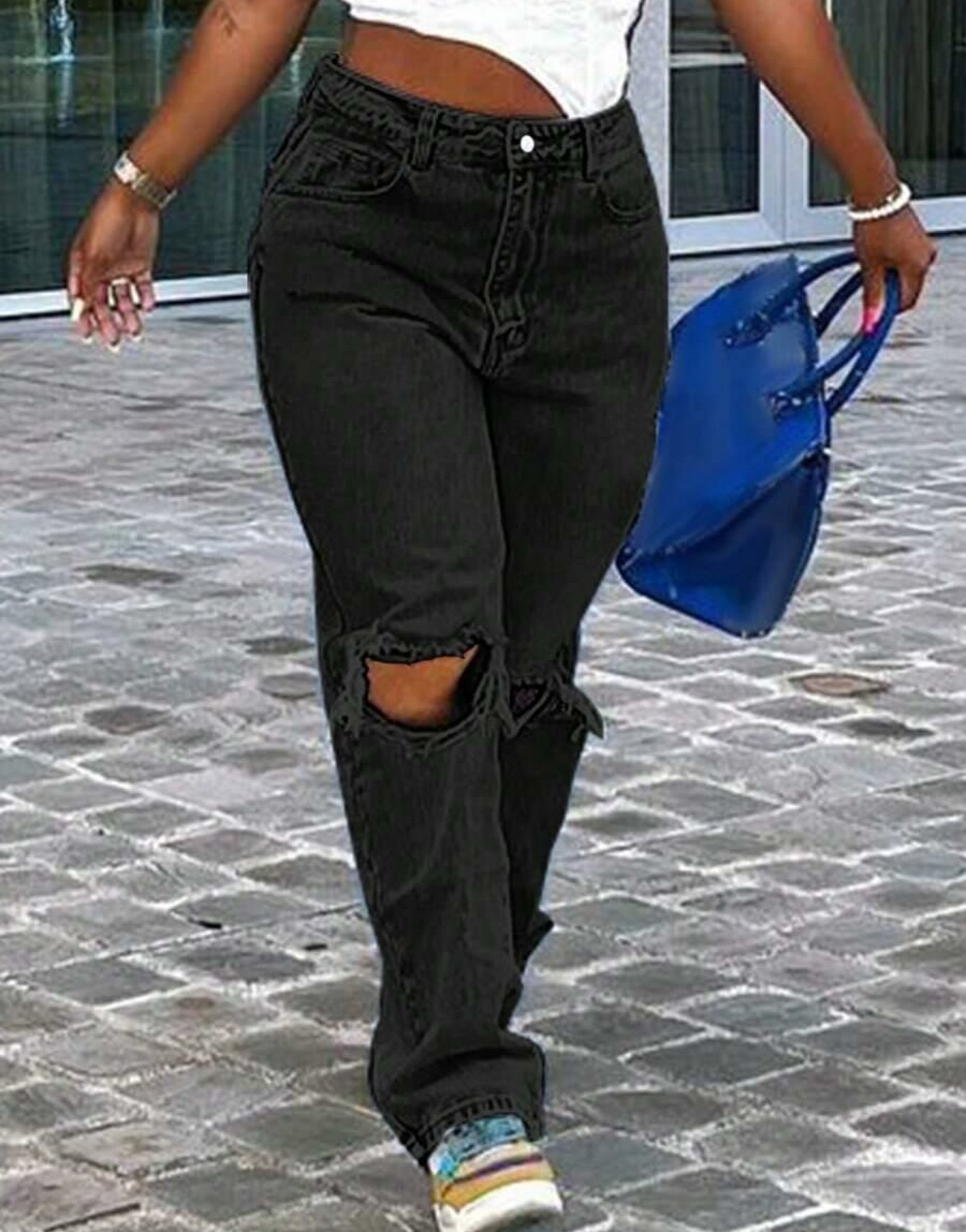 spodnie jeans dziury