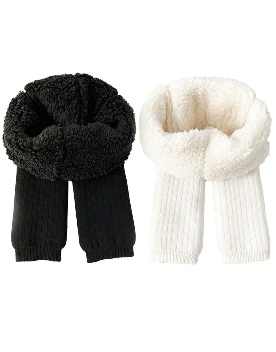 ocieplane legginsy prążki 2-pack