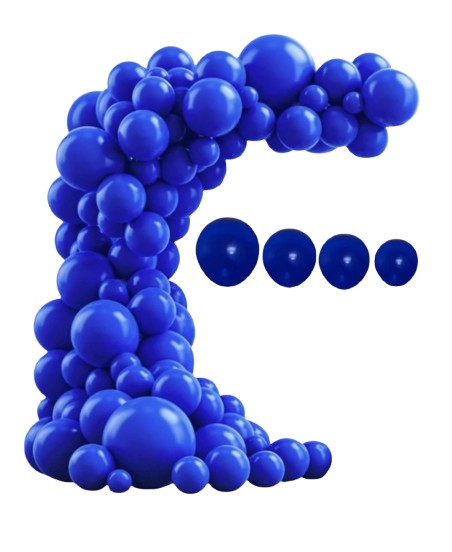 niebieskie balony 63-pack