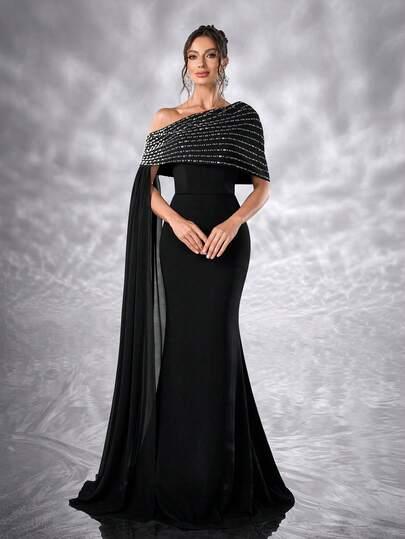 CZARNA MAXI SUKIENKA