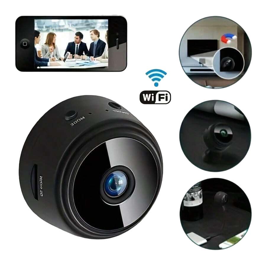 czarna mini kamera wifi