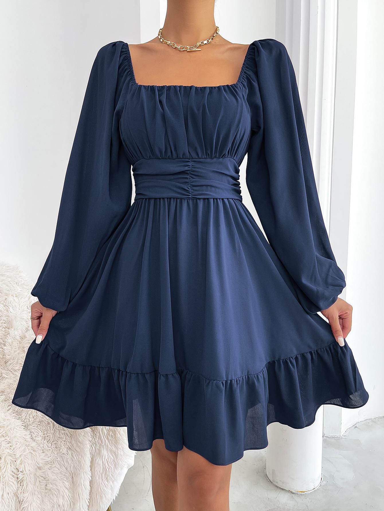NIEBIESKA MINI SUKIENKA