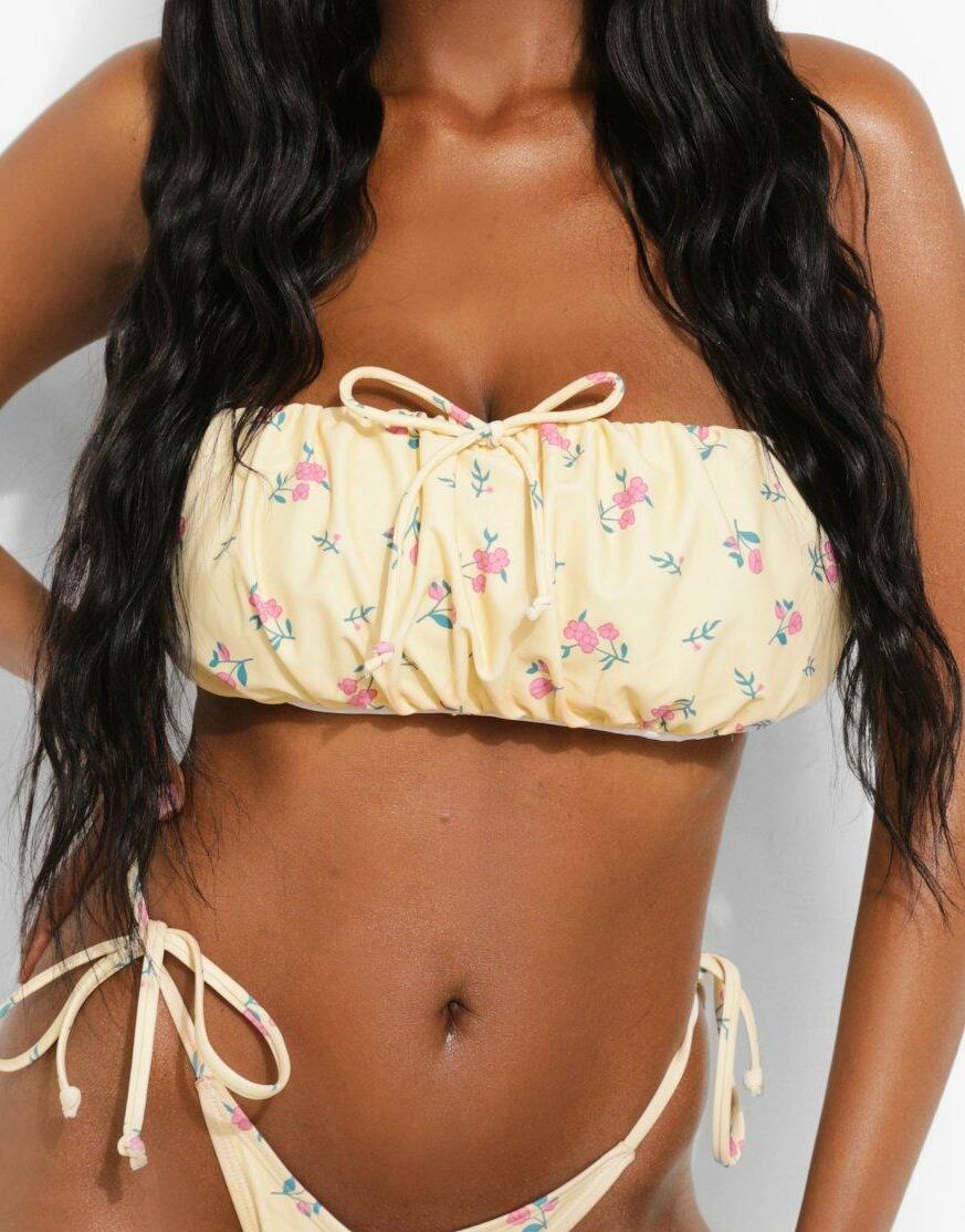 żółta góra od bikini print