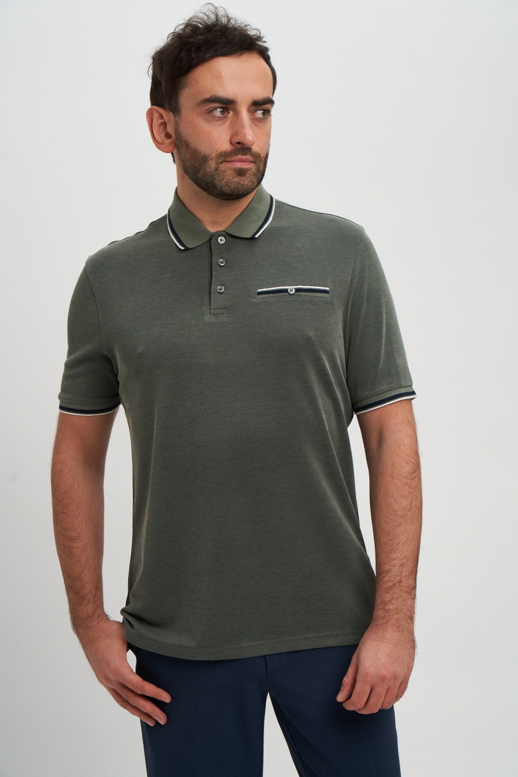 KLASYCZNA KOSZULKA POLO GUZIKI T28-3312M-S7