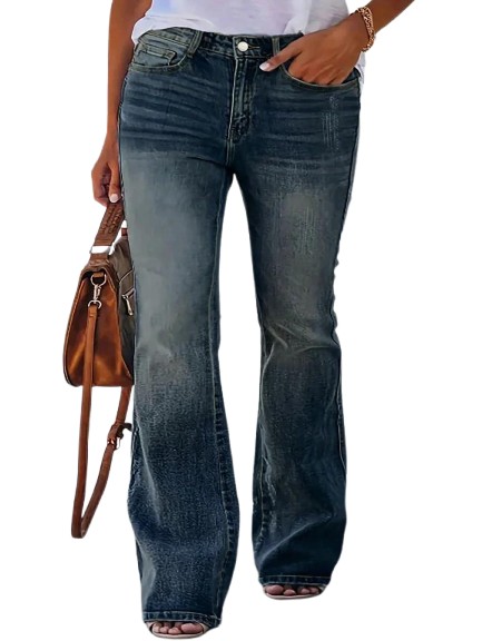 niebieskie spodnie jeans przetarcia 