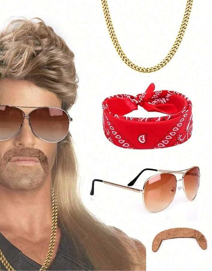 akcesoria kostiumowe okulary peruka chusta naszyjnik wąs 