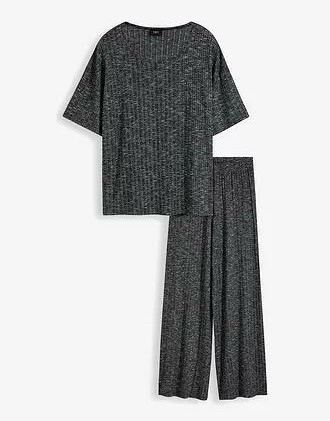 PRĄŻKOWANY DRES DOMOWY OVERSIZE