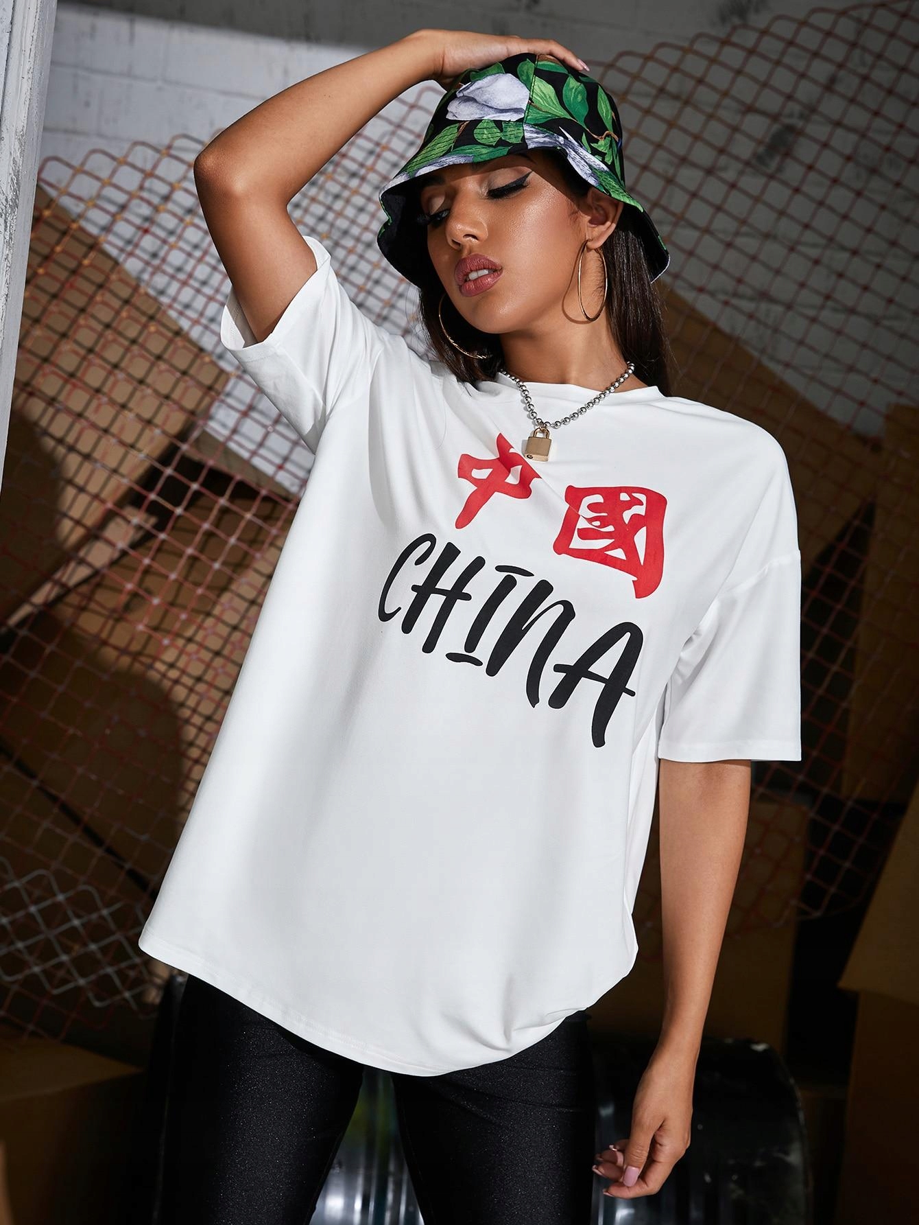  BIAŁY T-SHIRT PRINT