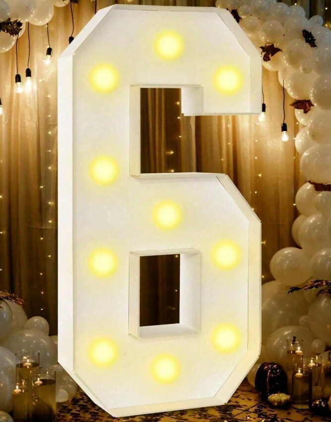 lampa liczba "6"