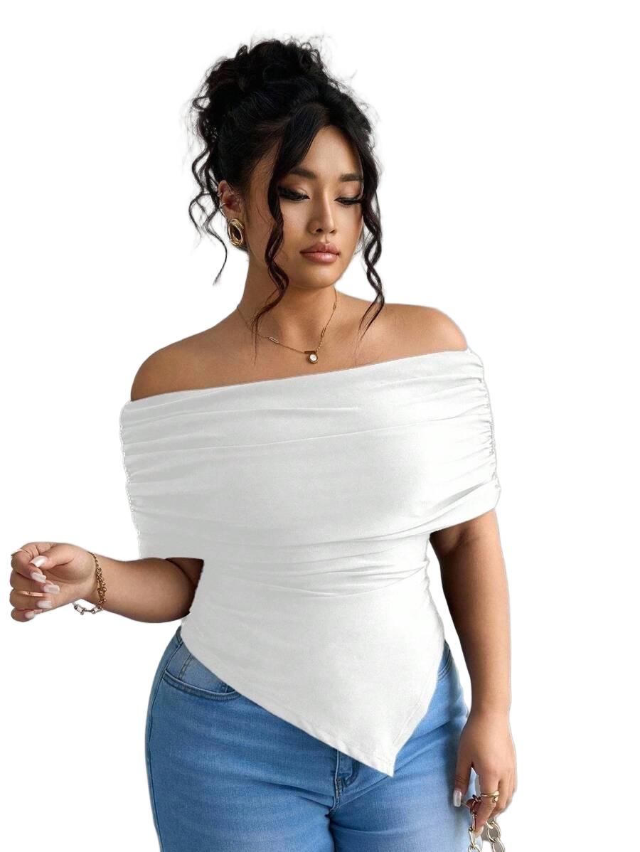 BIAŁA BLUZKA OVERSIZE 