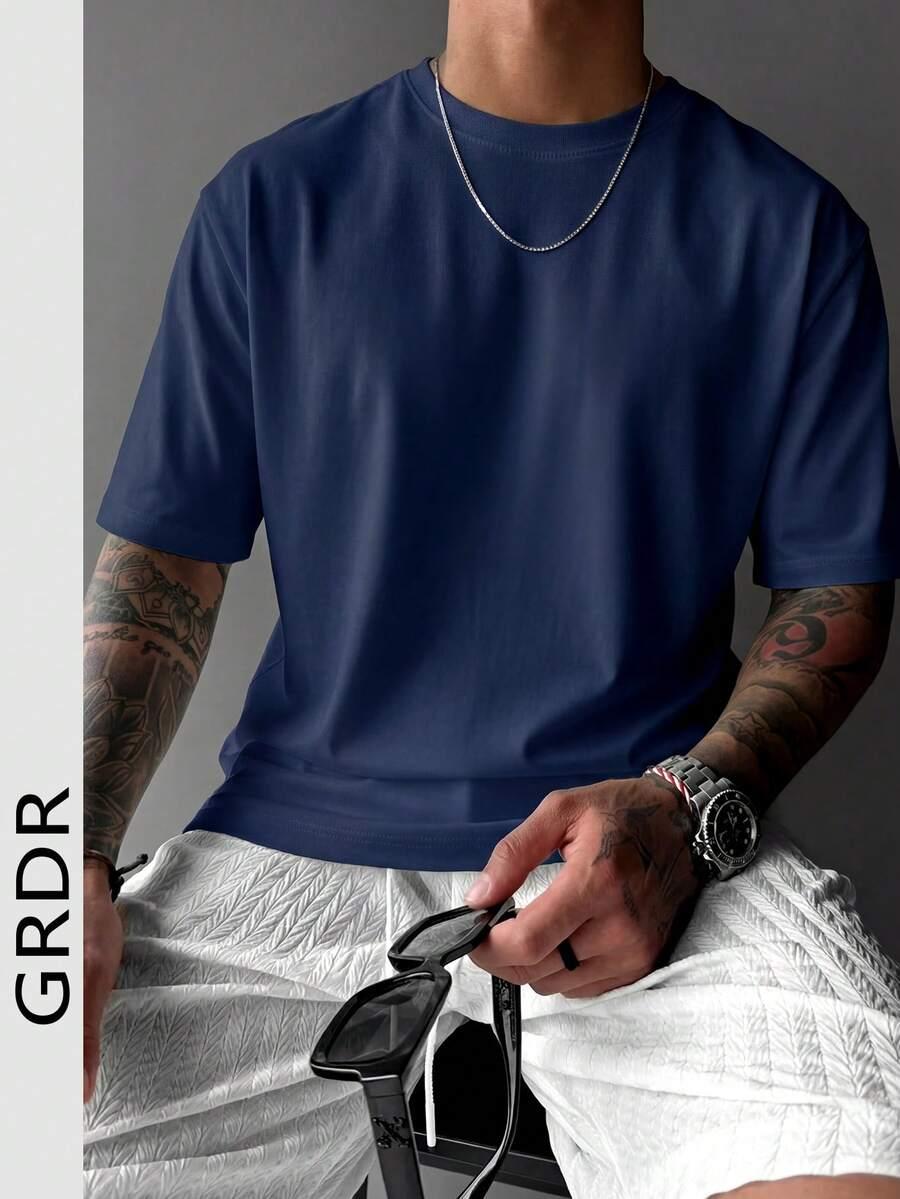 granatowy t-shirt basic