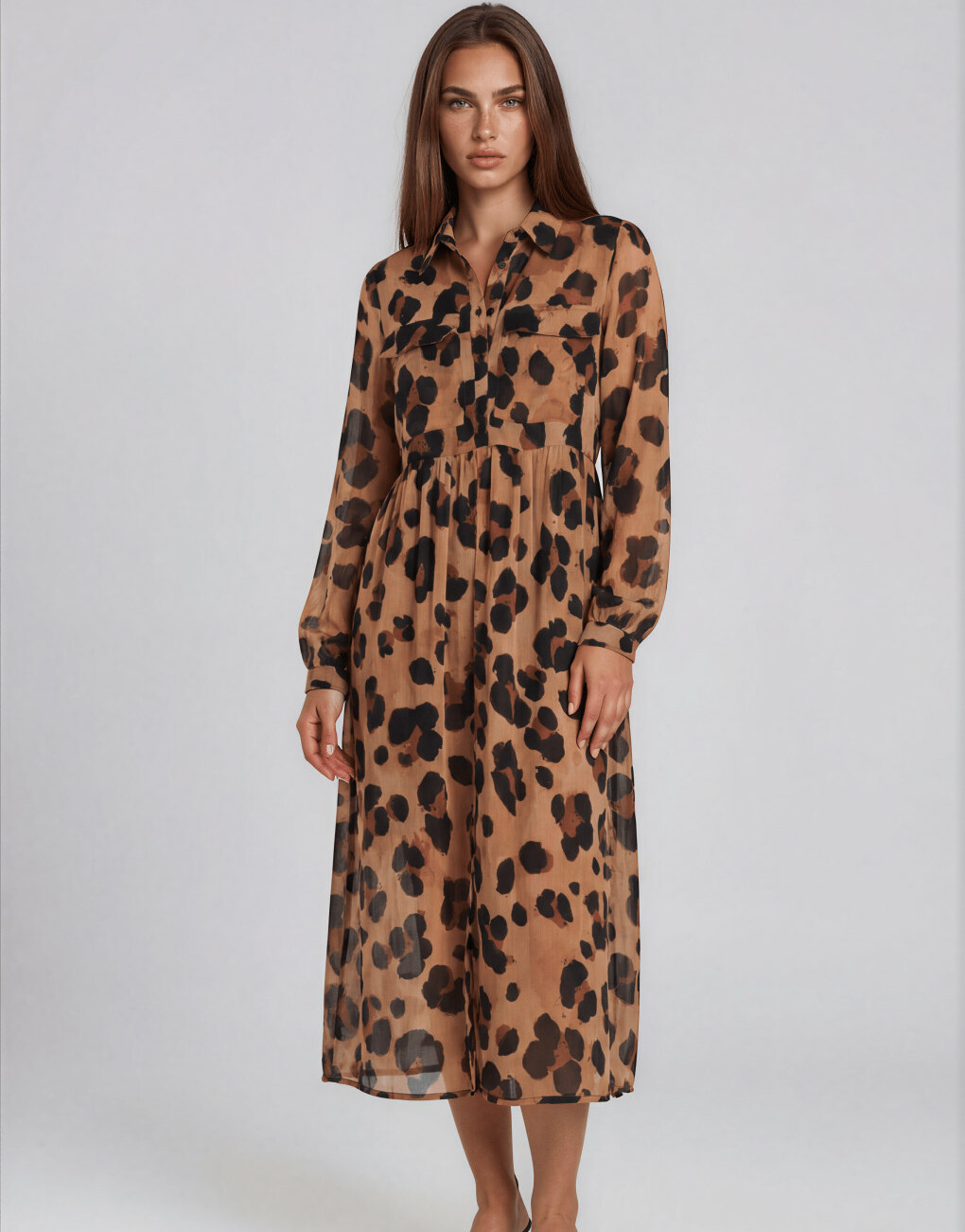 MIDI SUKIENKA ANIMAL PRINT