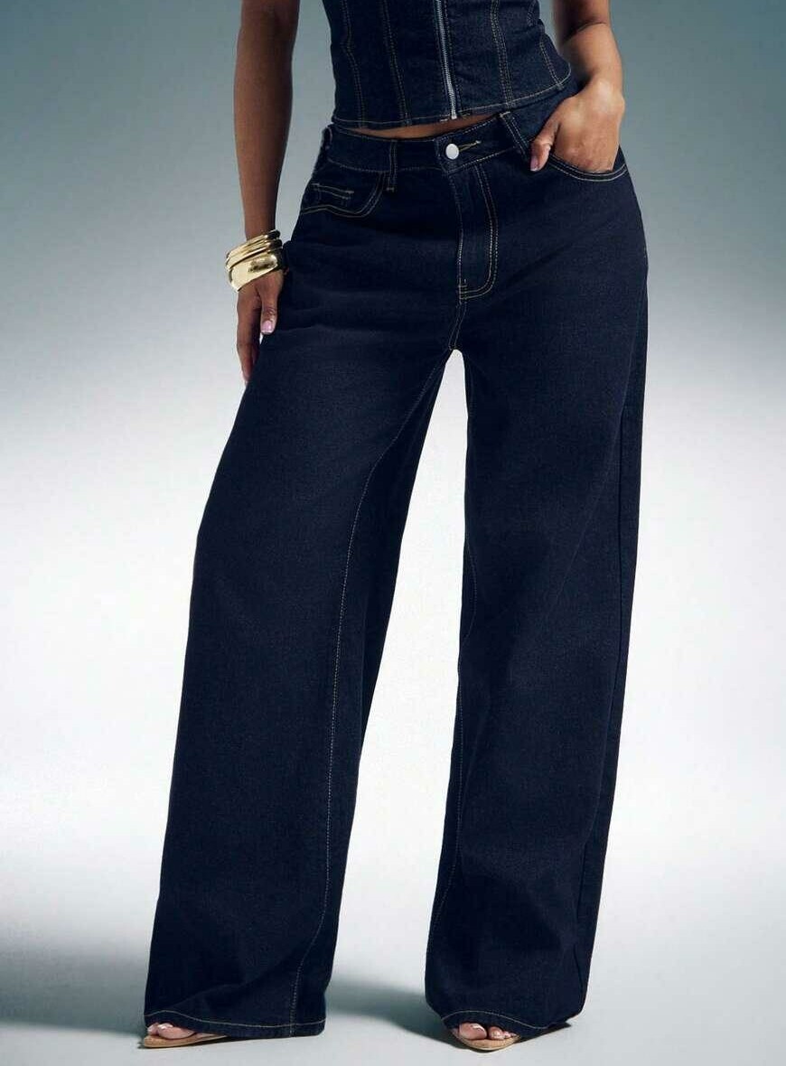 spodnie jeans wide leg