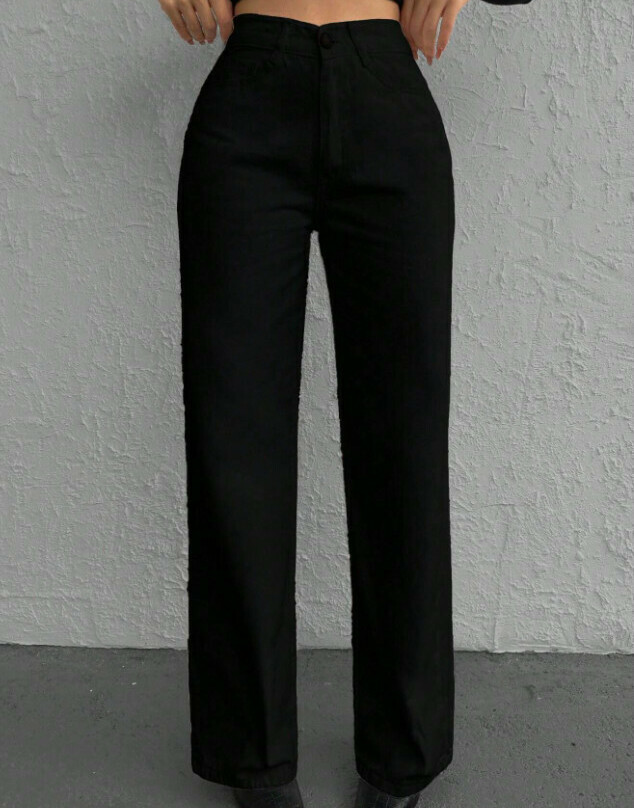 CZARNE SPODNIE JEANS