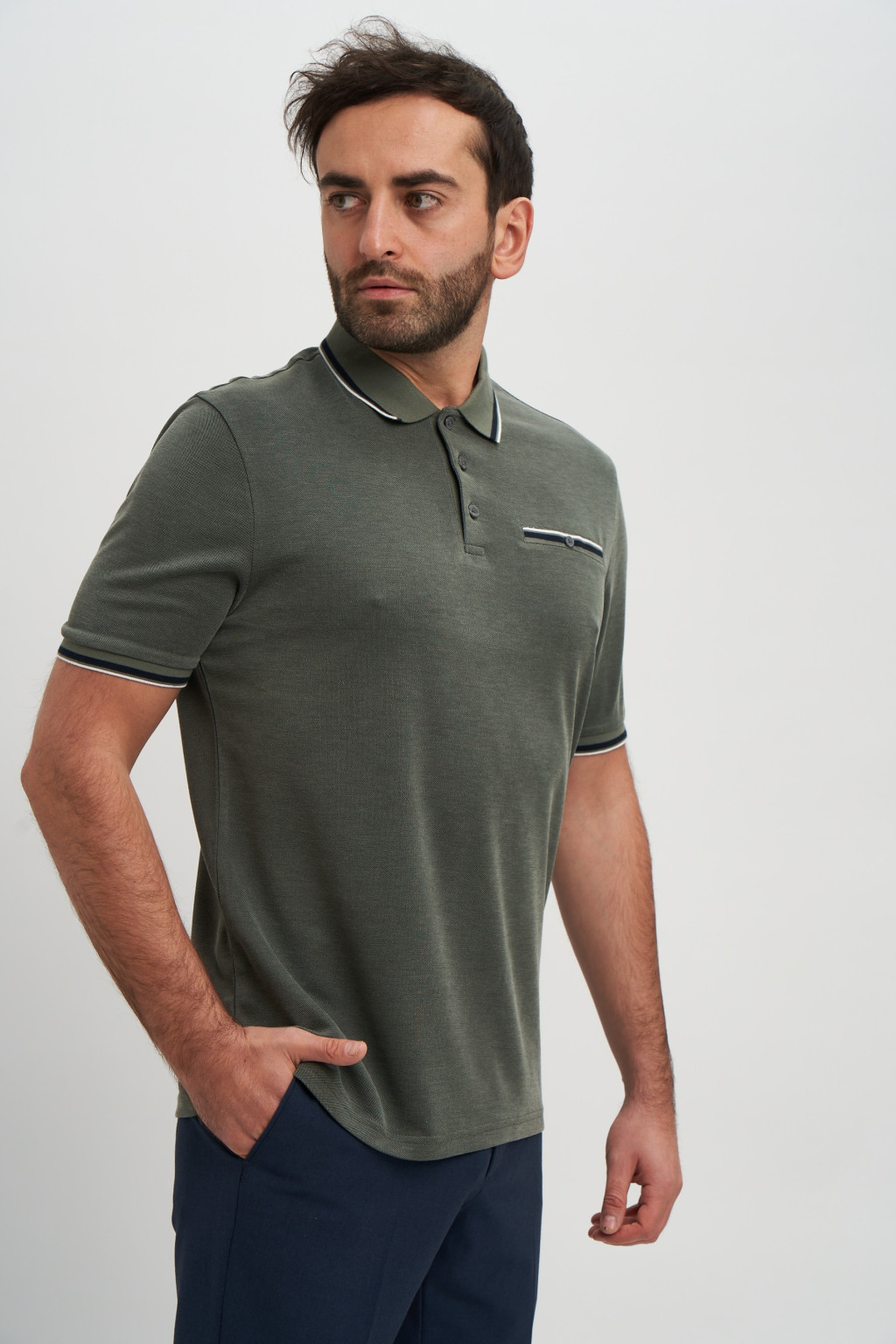 KLASYCZNA KOSZULKA POLO GUZIKI T28-3312M-S7